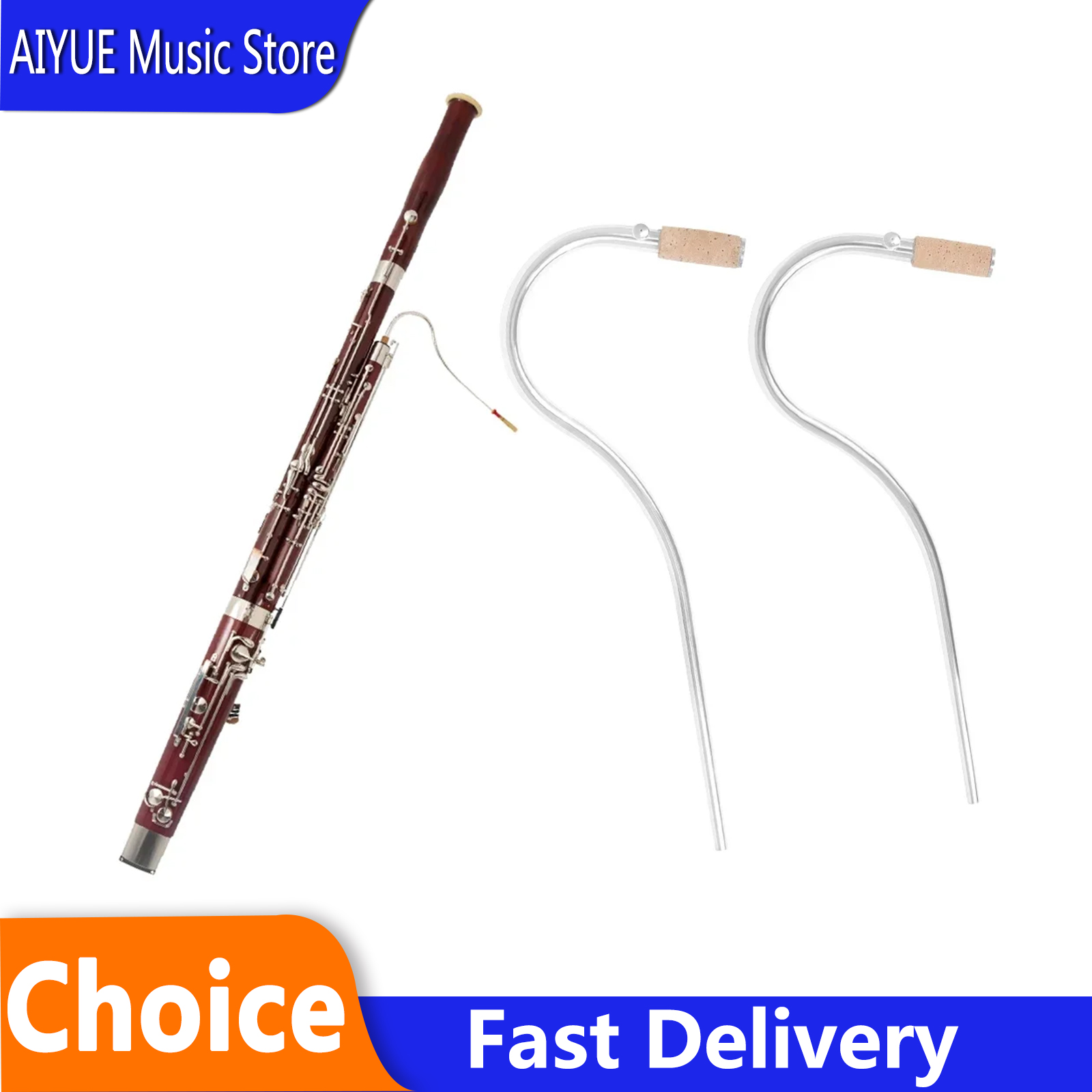 Musical Instrument Bassoon - 2개 세트 바순 실버 도금 곡선형
