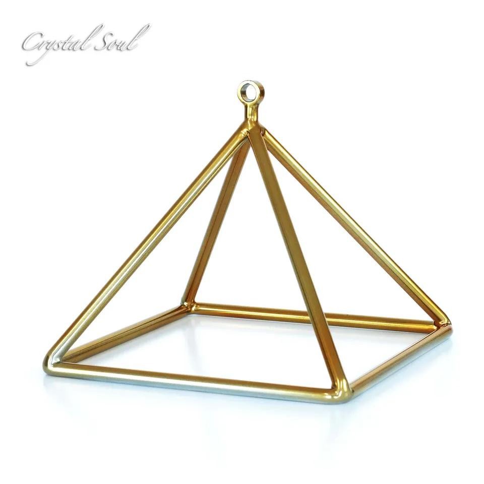 Musical Instrument Triangle - 432Hz 12인치 크리스탈 피라미드 골드 뮤직