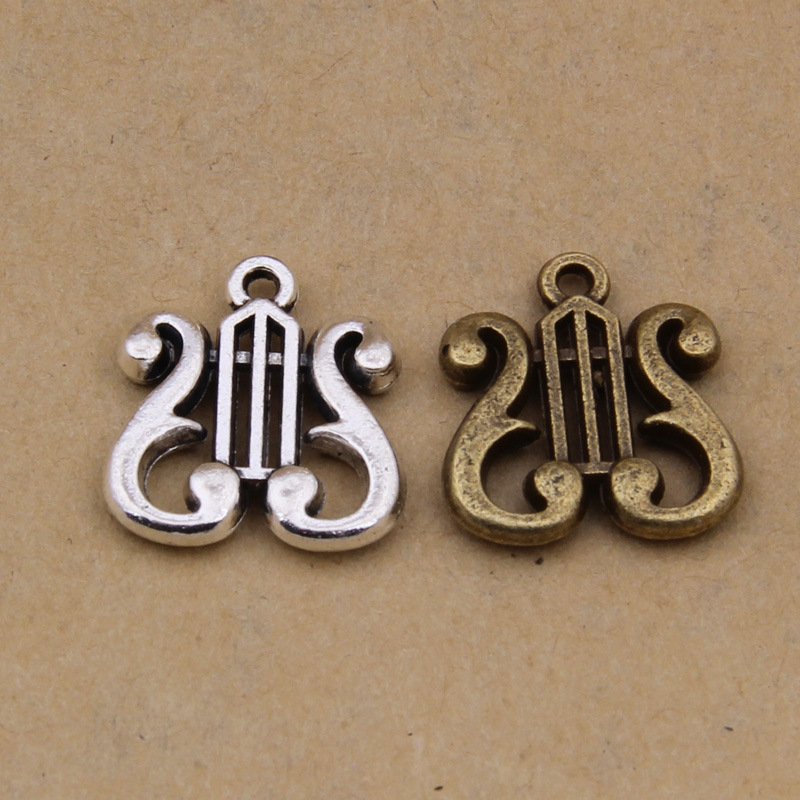 Musical Instrument Ancient - 100pcs 17x16mm 아연 합금 고대 악기