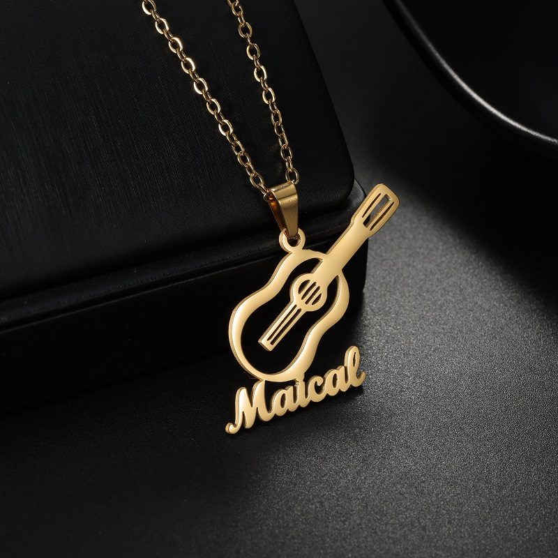 Musical Instrument With Names - 새로운 맞춤 이름 악기 펜던트 목걸이