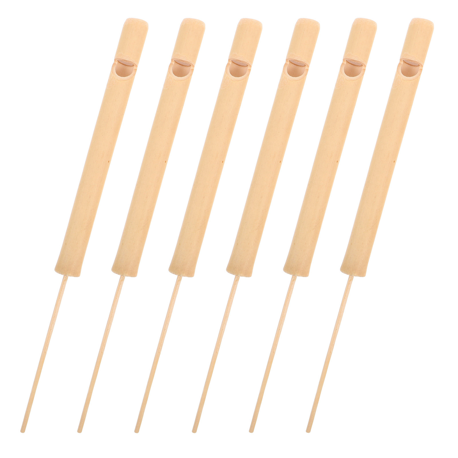 Musical Instrument Flute - 6개입 나무 어린이 새소리 휘파람 미니