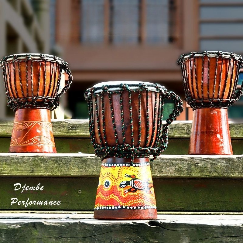 Musical Instrument Percussion - 어린이 초보자용 소형 아프리카 드럼 원목
