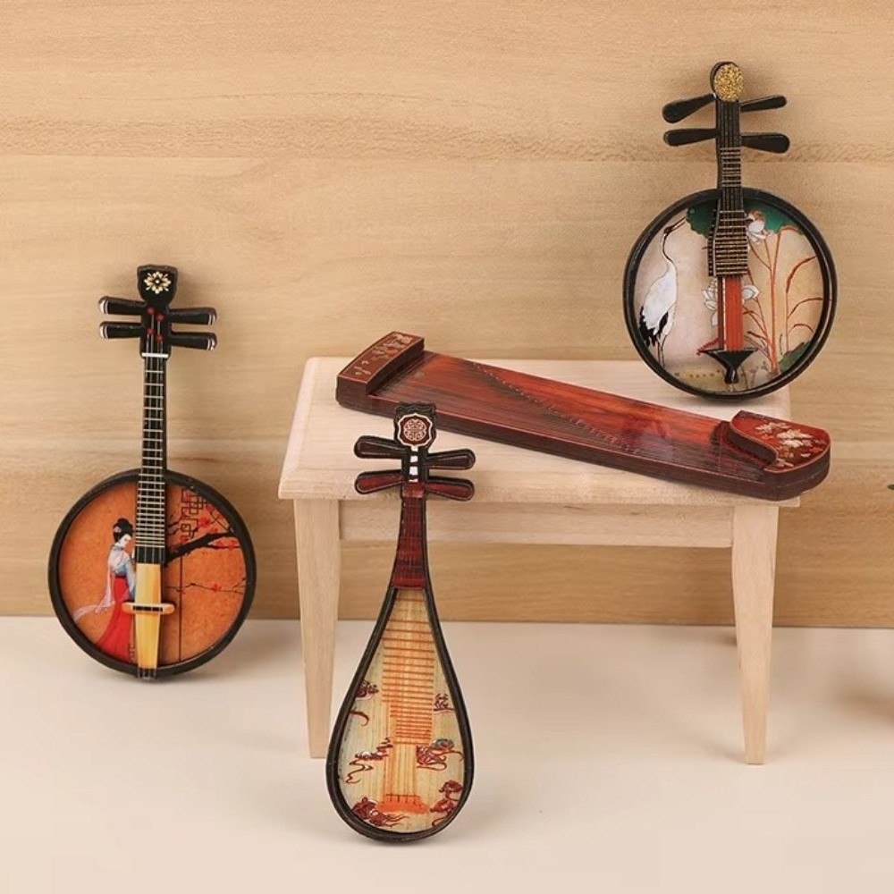 4개/세트 중국식 악기 냉장고 자석 나무 고대 냉장고  - Musical Instrument Ancient 리뷰 및 가격