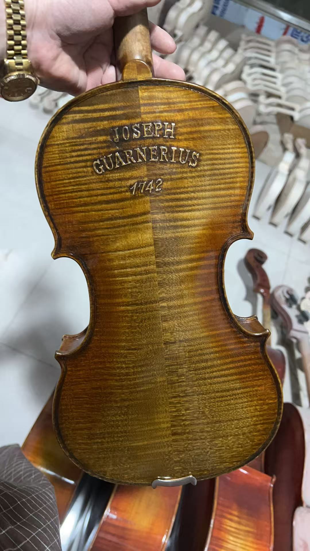 악기 4/4 카빙 1742 바이올린 유럽산 플레임 메이 - Musical Instrument Online 리뷰 및 가격