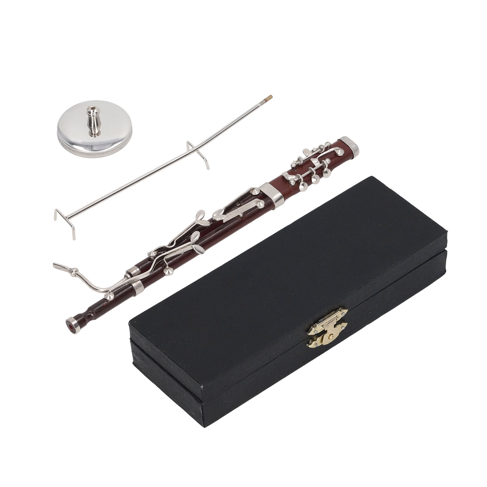 미니어처 바순 모형(스탠드와 케이스 포함) 미니 악기  - Musical Instrument Bassoon 리뷰 및 가격