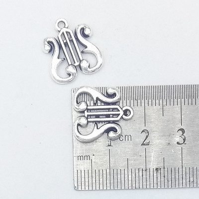 100pcs 17x16mm 아연 합금 고대 악기 하프  - Musical Instrument Ancient 리뷰 및 가격