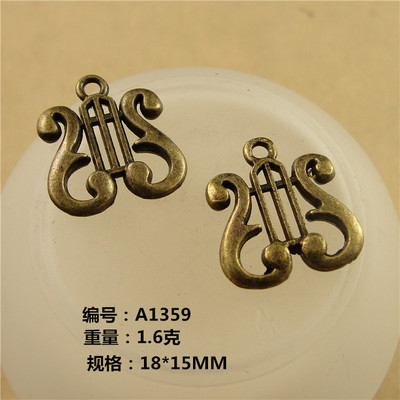 100pcs 17x16mm 아연 합금 고대 악기 하프  - Musical Instrument Ancient 리뷰 및 가격