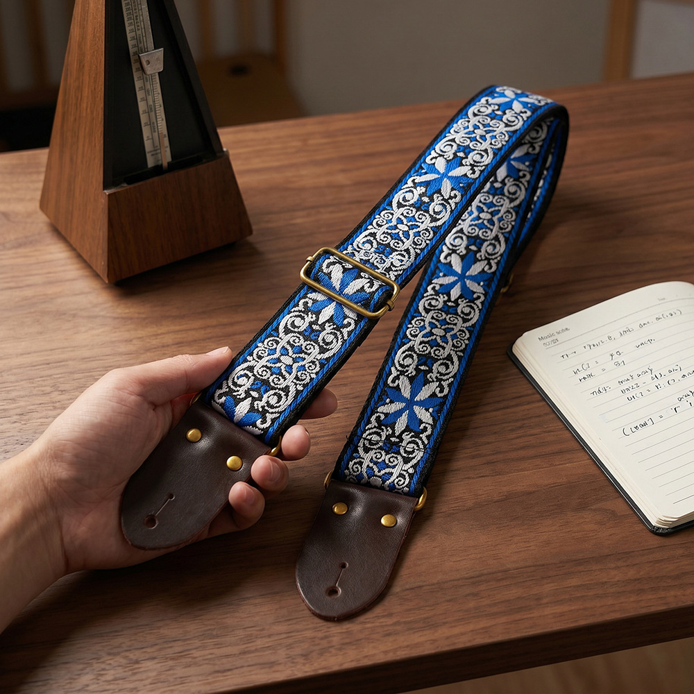 자수 프린트 기타 스트랩 빈티지 에스닉 스타일 조절 가 - Musical Instrument Dulcimer 리뷰 및 가격