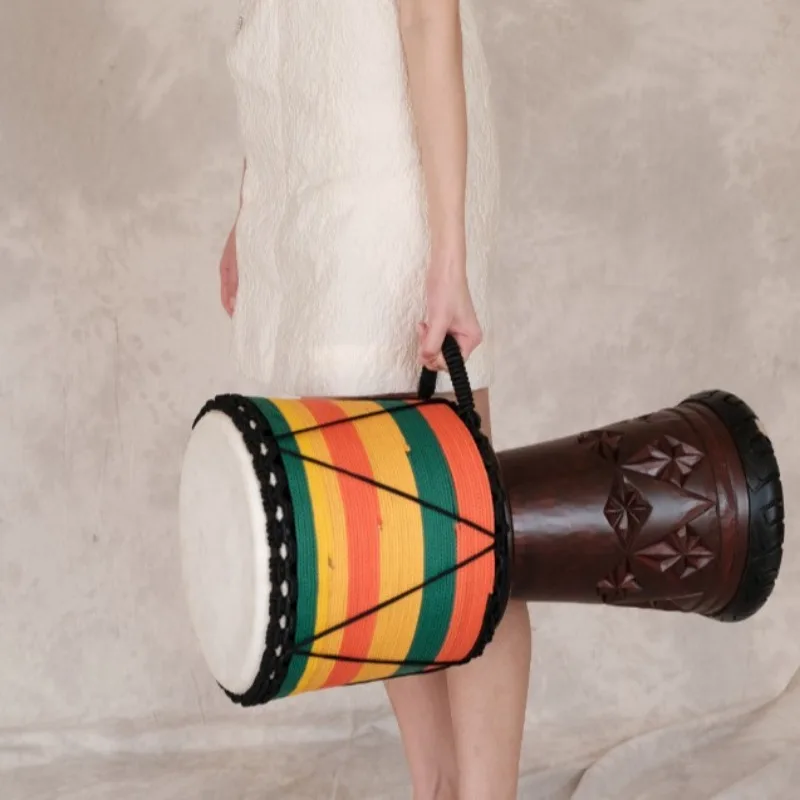 12 인치 Djembe 마호가니 아프리카 드럼 전문 염 - Musical Instrument Percussion 리뷰 및 가격